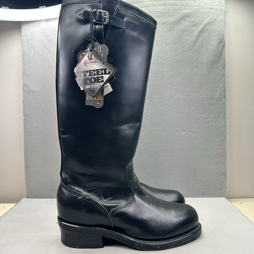 Chippewa Baden Trooper Mens Size 9 (EE) Engineer Boots 17" Steel Toe Patrol Work
